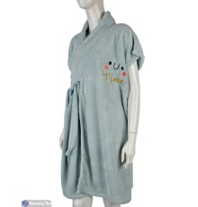 Халат жіночий на весну/осінь (2 шт. р.сетка One size) блакитний  "Kalabok"