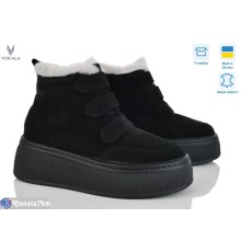 Черевики жіночі на зиму (6 пар р.37-41) чорний  "Viscala"