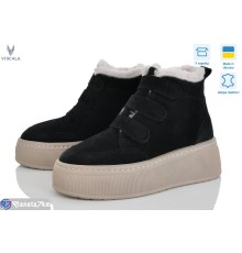 Черевики жіночі на зиму (6 пар р.37-41) чорний  "Viscala"