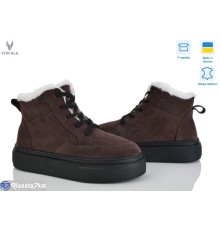 Черевики жіночі на зиму (6 пар р.36-40) коричневий  "Viscala"