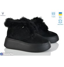 Черевики жіночі на зиму (6 пар р.36-40) чорний  "Viscala"