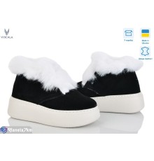 Черевики жіночі на зиму (6 пар р.36-40) чорний  "Viscala"