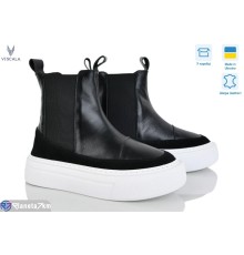 Черевики жіночі на зиму (6 пар р.36-40) чорний  "Viscala"