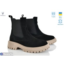 Черевики жіночі на зиму (6 пар р.36-40) чорний  "Viscala"