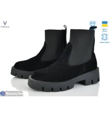 Черевики жіночі на зиму (6 пар р.36-40) чорний  "Viscala"