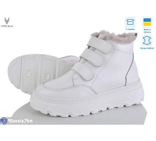 Черевики жіночі на зиму (6 пар р.36-40) білий  "Viscala"