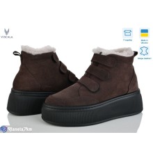 Черевики жіночі на зиму (6 пар р.36-40) коричневий  "Viscala"