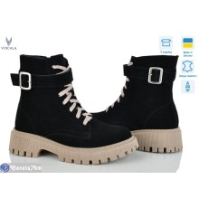 Черевики жіночі на зиму (6 пар р.36-40) чорний  "Viscala"