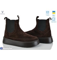 Черевики жіночі на зиму (6 пар р.36-41) коричневий  "Viscala"