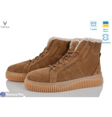 Черевики жіночі на зиму (6 пар р.36-41) коричневий  "Viscala"