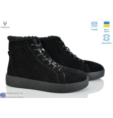 Черевики жіночі на зиму (6 пар р.36-41) чорний  "Viscala"
