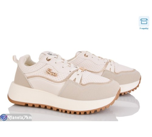 Кросівки жіночі на весну/осінь (8 пар р.36-41) бежевий  "CLAN"