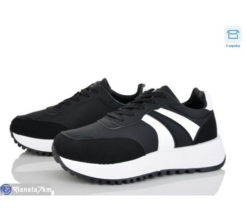 Кросівки жіночі на весну/осінь (8 пар р.36-41) чорний  "CLAN"