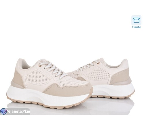 Кросівки жіночі на весну/осінь (8 пар р.36-41) бежевий  "CLAN"