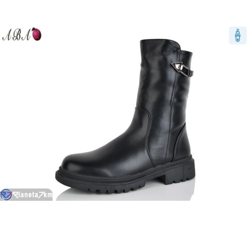 Черевики жіночі на зиму (6 пар р.36-41) чорний  "Aba"