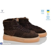 Черевики жіночі на зиму (6 пар р.36-41) коричневий  "Viscala"