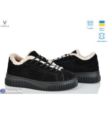 Кросівки жіночі на зиму (6 пар р.36-41) чорний  "Viscala"