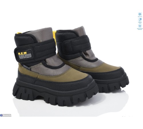 Дутики дитячі на зиму (8 пар р.28-35) хакі  "Normashoes"