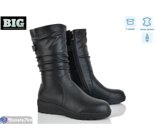 Чоботи жіночі на весну/осінь (6 пар р.36-41) чорний  "BIG"