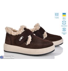 Туфлі жіночі на зиму (6 пар р.36-41) коричневий  "ERIKA"