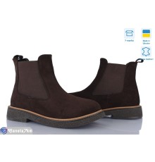 Черевики жіночі на зиму (6 пар р.36-40) коричневий  "Linda"