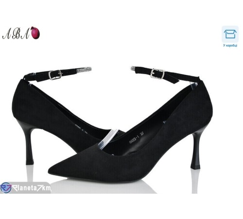 Туфлі жіночі на весну/осінь (6 пар р.36-40) чорний  "Aba"