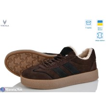 Кросівки жіночі на зиму (6 пар р.36-41) коричневий  "Viscala"
