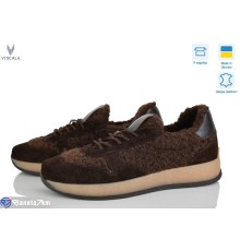 Кросівки жіночі на зиму (6 пар р.36-41) коричневий  "Viscala"