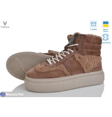 Черевики жіночі на зиму (6 пар р.36-41) коричневий  "Viscala"