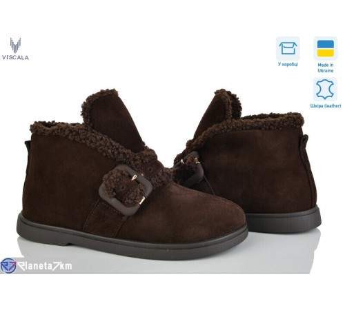 Черевики жіночі на зиму (6 пар р.36-41) коричневий  "Viscala"