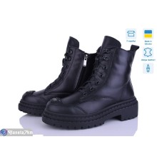 Черевики жіночі на зиму (6 пар р.36-41) чорний  "FOX"
