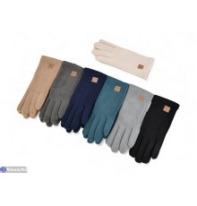 Рукавички жіночі на зиму (12 шт. р.сетка 6,5-8,5) мікс  "RUBIBAS"