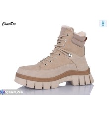 Черевики жіночі на зиму (8 пар р.36-41) бежевий  "Chunsen"