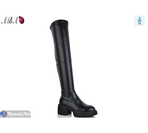 Ботфорти жіночі на зиму (6 пар р.36-40) чорний  "Aba"