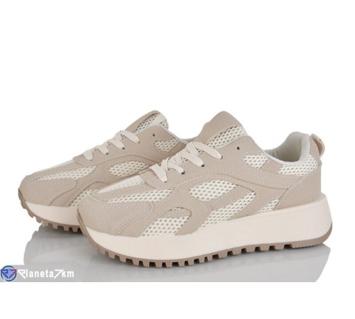 Кросівки жіночі на весну/осінь (8 пар р.36-41) бежевий  "LOREDANA"