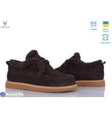 Туфлі жіночі на зиму (6 пар р.36-41) коричневий  "Viscala"