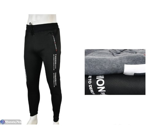 Чоловічі спортивні штани на зиму (12 шт. р.сетка L-3XL) мікс  "Mirella"