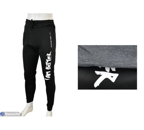 Чоловічі спортивні штани на зиму (12 шт. р.сетка L-3XL) мікс  "Mirella"
