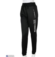 Чоловічі спортивні штани на зиму (12 шт. р.сетка L-3XL) чорний  "Mirella"