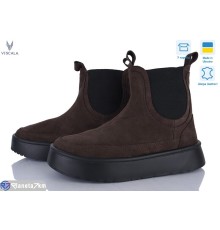 Черевики жіночі на зиму (6 пар р.36-41) коричневий  "Viscala"