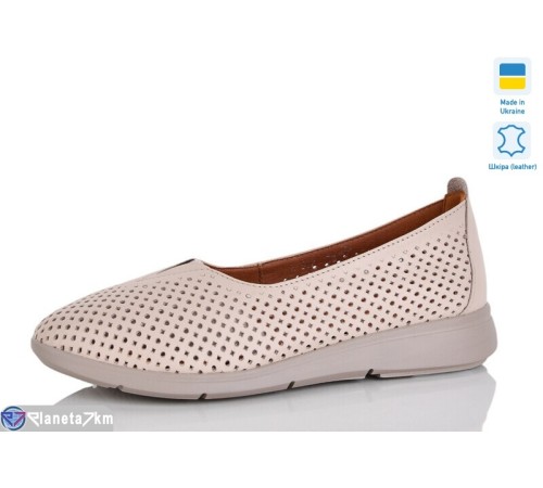 Балетки жіночі на літо (6 пар р.37-41) коричневий  "LIKA"