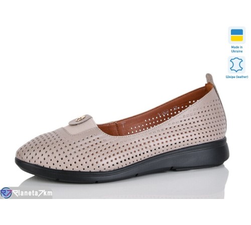 Балетки жіночі на літо (6 пар р.37-41) коричневий  "LIKA"