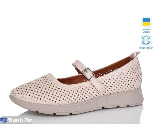 Балетки жіночі на літо (6 пар р.37-41) коричневий  "LIKA"