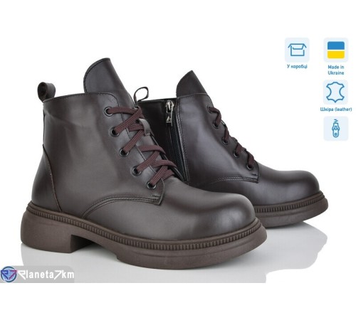 Черевики жіночі на весну/осінь (6 пар р.37-40) коричневий  "Linda"