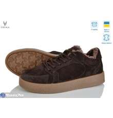 Кросівки жіночі на зиму (6 пар р.36-41) коричневий  "Viscala"