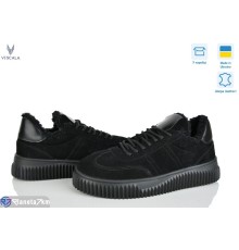 Кросівки жіночі на зиму (6 пар р.36-41) чорний  "Viscala"