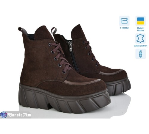 Черевики жіночі на весну/осінь (6 пар р.37-40) коричневий  "Linda"