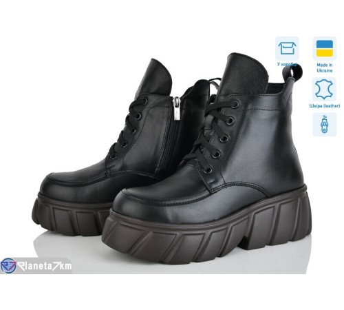 Черевики жіночі на весну/осінь (6 пар р.37-40) чорний  "Linda"
