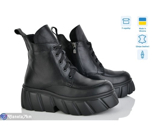 Черевики жіночі на весну/осінь (6 пар р.37-40) чорний  "Linda"