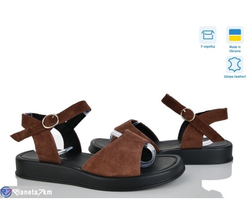 Босоніжки жіночі на літо (8 пар р.36-41) коричневий  "FOX"